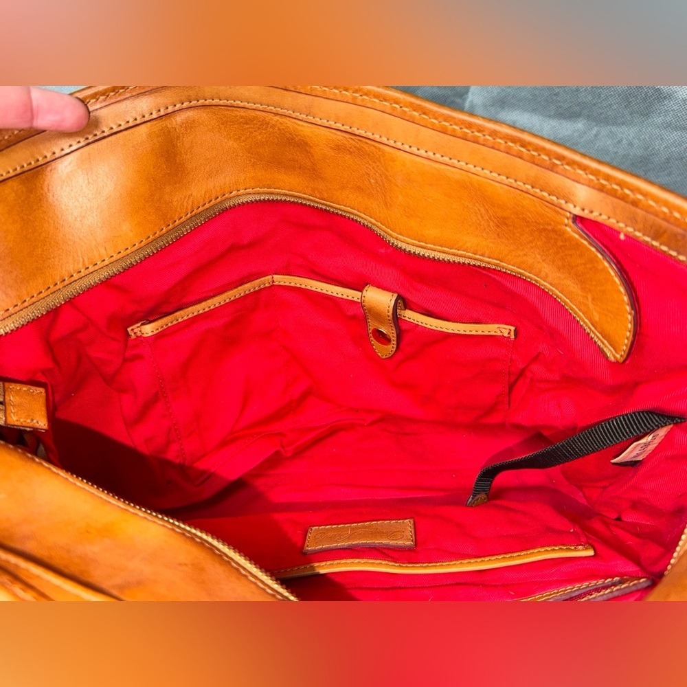Vintage Dooney & Bourke Redish Orange and Tan purse, bag, handbag - Picture 12 of 14